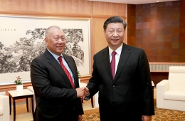 习近平会见全国政协副主席何厚铧