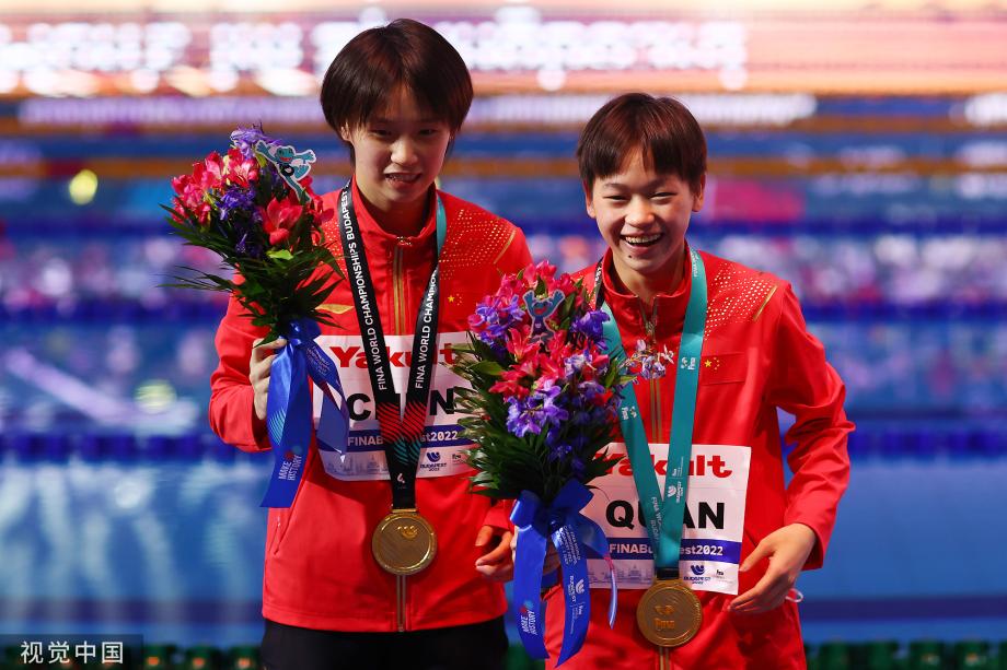[圖]世錦賽11連冠！全紅嬋/陳芋汐女雙十米臺(tái)折桂