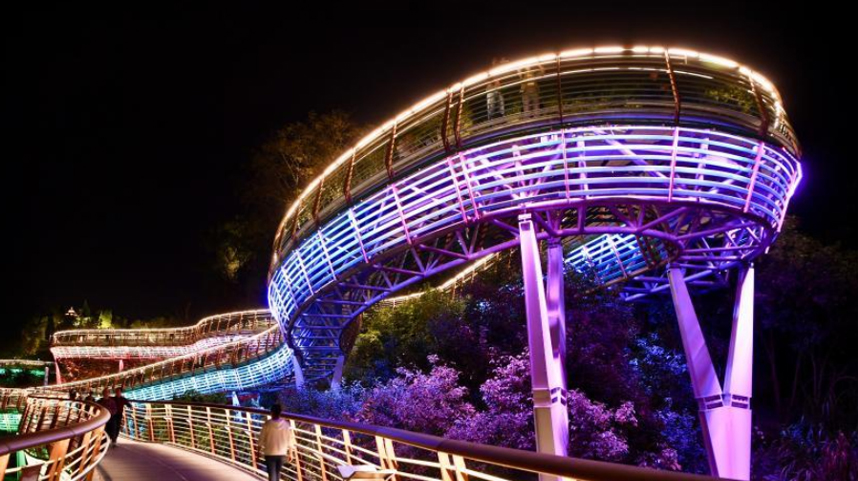 福建沙县：如画夜景激活夜经济