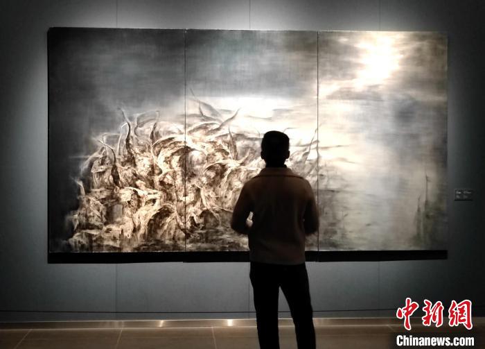 展覽匯聚了馮放以“候鳥-鶴”為主題的30余件藝術(shù)作品?！∴囅?攝