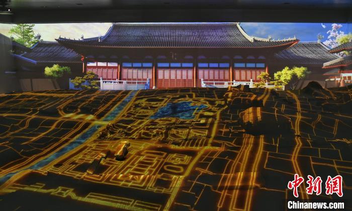 南宋德壽宮遺址博物館內以動畫和投影展示的歷史模擬影像 王剛 攝 南宋德壽宮遺址博物館內以動畫和投影展示的歷史模擬影像 王剛 攝