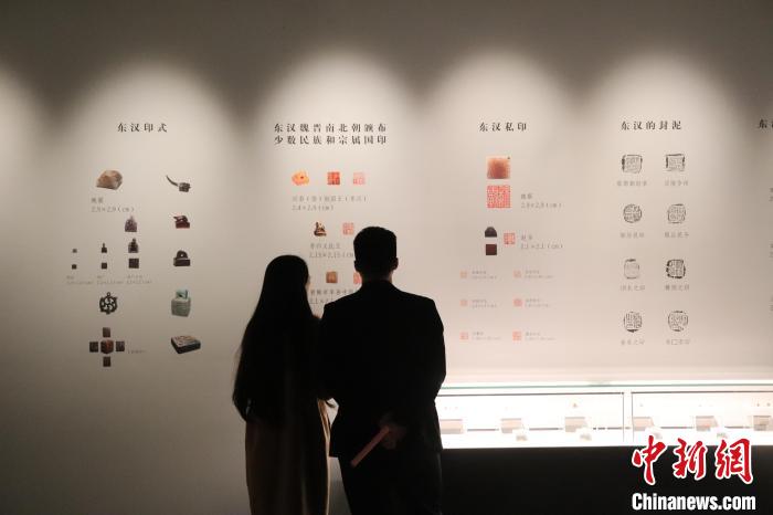 觀眾看展。　李明芮 攝