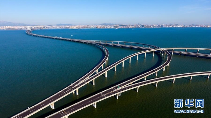 （天空之眼）（1）鳥瞰青島膠州灣大橋