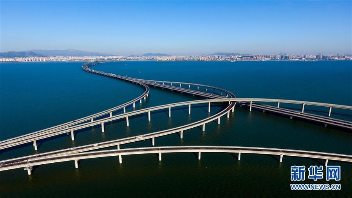 （天空之眼）（5）鳥瞰青島膠州灣大橋