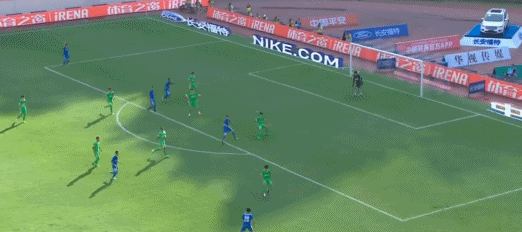 GIF-唐淼傳中姜志鵬破門 富力1-0暫領(lǐng)先綠城