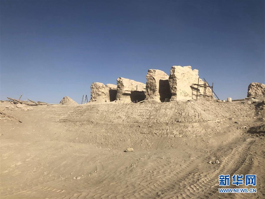 （圖文互動(dòng)）（2）新疆搶險(xiǎn)加固樓蘭古城三間房和佛塔遺址