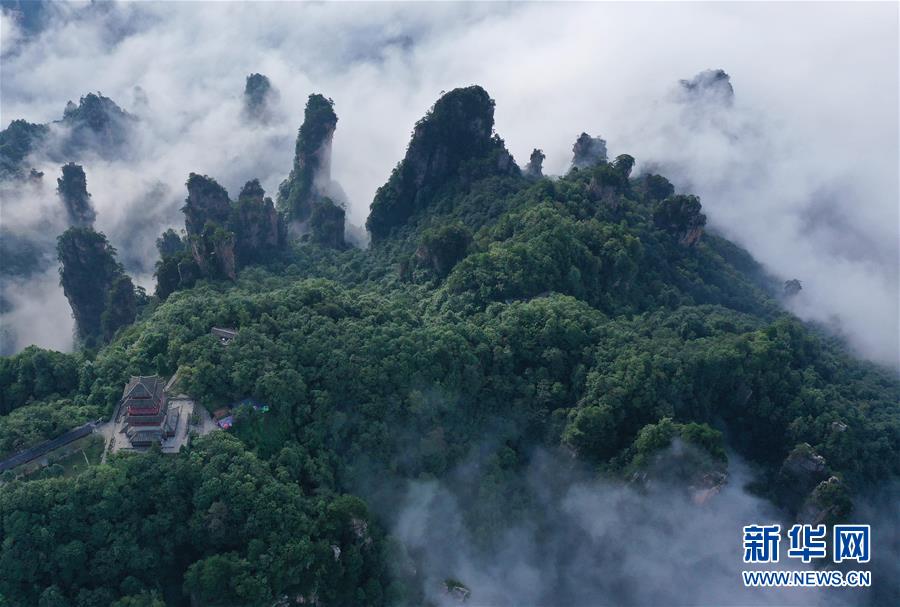 #（環(huán)境）（5）湖南張家界：云起山峰間