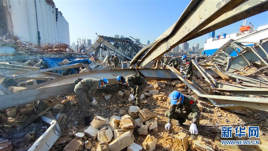 (國際)(1)中國維和官兵全面展開貝魯特災(zāi)后重建援助工作