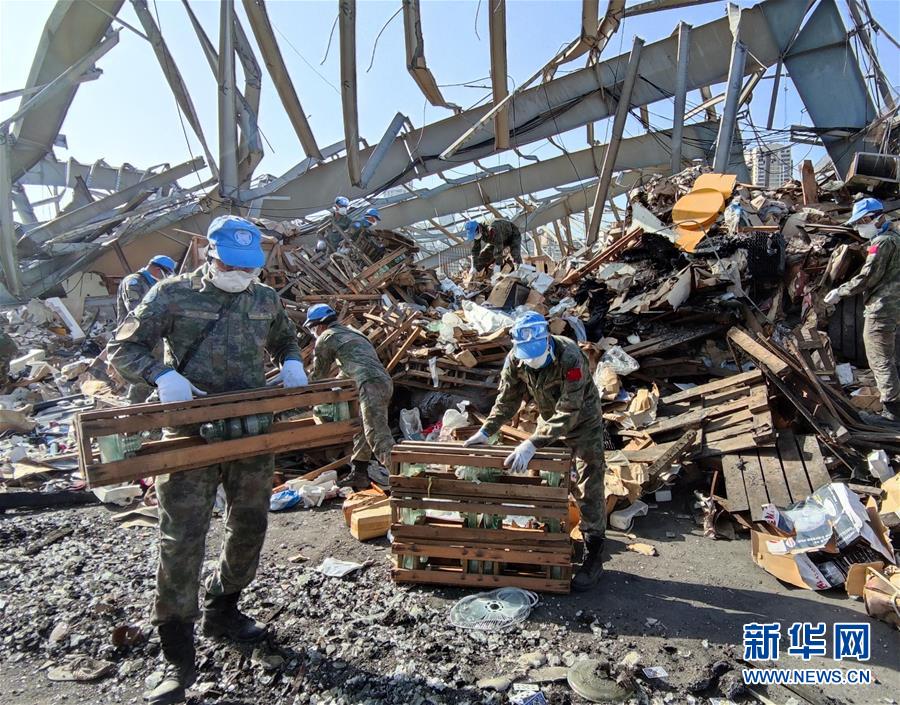(國際)(4)中國維和官兵全面展開貝魯特災(zāi)后重建援助工作