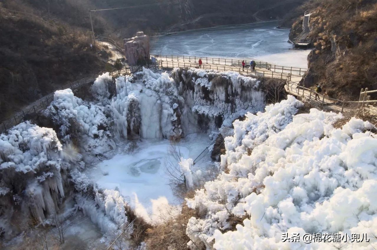 北京郊區(qū)冬季旅行必去的冰瀑布群，距離近無需徒步1小時就能到達
